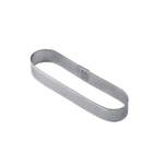 Pavoni Perforated Stainless Eclair Tart Ring, 125 x 30 x 20 mm H