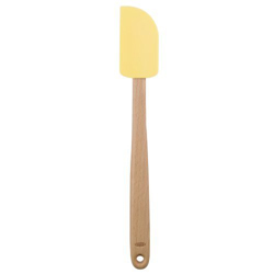 Oxo Wooden Silicone Spatula 12-1/4" Long: Lemon Chiffon