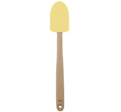 Oxo Wooden Silicone Spoon Spatula 12" Long: Lemon Chiffon