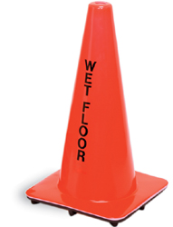 "Wet Floor" Caution Cone, English & Spanish