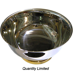 Deluxe Heavy Duty Bowl w/Gold-Accent Base, 10" Diameter, St. Steel�Quantity Limited