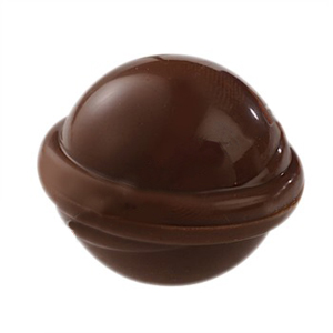 Martellato Martellato Polycarbonate 3D Magnetic Chocolate Mold, Girdled Sphere, 28 Cavities