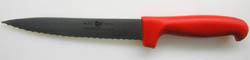 Icel Utility Knife, Wavy Edge, 5-1/2 Blade, Red Plastic Handle