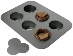 Chicago Metallic 6-Cup Lift & Serve Molten'n More, Non-Stick Coated