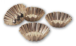 Matfer Brioche Mold, 2-3/8 Dia Tinned Steel, Pack of 25