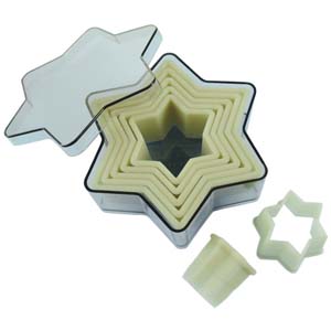 Heat-Resistant Cutters, Six-Point Star, 7-Piece Set