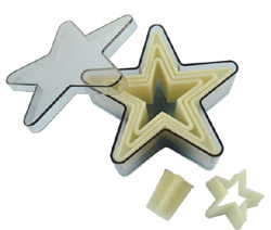 Heat-Resistant Cutters, Five-Point Star, 5-Piece Set