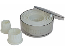 Heat-Resistant Cutters, Fluted Round, 9-Piece Set