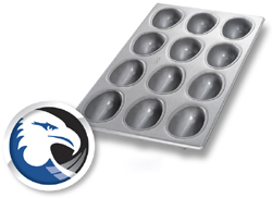 Easter Egg / Football Cake Pan, 12 Cavities 3-1/2" x 2-1/4 x 1-3/4" Deep