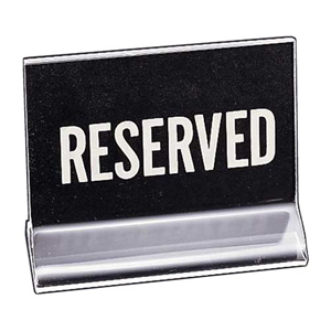 CALMIL STANDARD PREPRINTED RESERVED SIGN - 4 1/2''W X 3 1/2''H - pack of 24