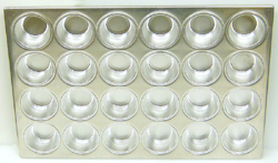 Lincoln Wearever Muffin Pan, 24 Cavities 2-5/8" Top Inner Diameter, 1-3/8" Deep�Discontinued Item, 7 Pieces Available