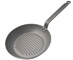 de Buyer Grill Fry Pan, "Carbone Plus" Steel