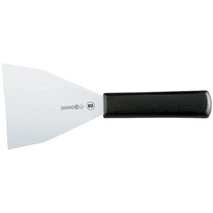 4" Griddle Scraper, Black Plastic Handle