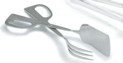 10" Scissors Tongs, Turner Fork