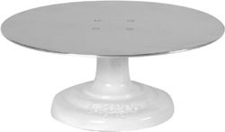 Revolving Cake Stand, Aluminum Top, 12" Dia.