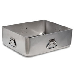 Extra Heavy Gauge Aluminum Roaster, PAN ONLY. Handles On All Four Sides 21" x 17" X 7" High Optional Cover, See Item #68392