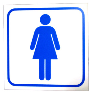 Women Sign, 6" x 6," Thick Plastic. 16 Pieces Available