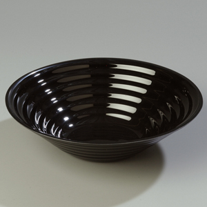 Carlisle Round Spiral Bowl 3 Qt, 12, Black