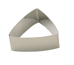 Dessert Ring Gothic Triangle, Sides: 3-3/8,"  Height: 1-3/4"