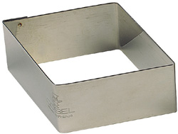 Stainless Steel Dessert Ring, Rhombus, 2-1/8" x 2-1/8" x 1-3/16" High