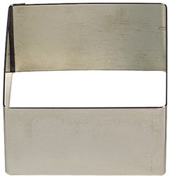Stainless Steel Dessert Ring, Square, 2-3/8" x 2-3/8" x 1-1/4" High