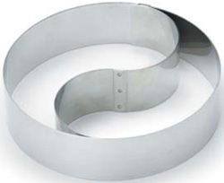 Cake / Mousse Ring, St. Steel: Dual Color, 7" Diameter x 1-1/2" High