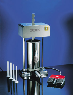 F. Dick Electric Stainless Steel Sausage Filler, with foot operated pedal