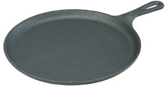 Lodge Round Griddle.10-1/2"dia. Depth: 1/2"