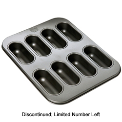 Amco 8 Cup Eclair Pan, each 4.5" x 1.75" x 1.5"