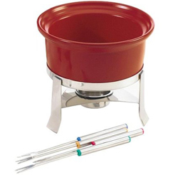 Chantal 3-Cup / .7 Liters Fun Fondue Set, Red