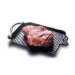 Chasseur Cast-Iron Steak and Meat Grill 14 1/4 x 8 5/8 x 3/4D