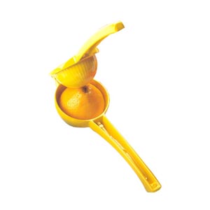 Amco Citrus Lemon Squeezer.  Made of Enameled Aluminum. Color: Yellow