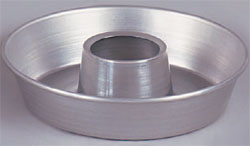 Tube Cake Pan 12" Top Inner Diameter x 2-3/4" High, Outer Diameter of Tube 4-3/8"