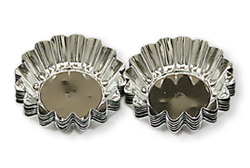Tartlet Tin Fluted Round Tinned Steel 2-1/2" Diam. Price per Dozen