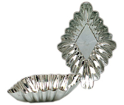 Tartlet Tin Fluted Barquette Tinned Steel 2-1/2" X 4" <BR>Price per Dozen