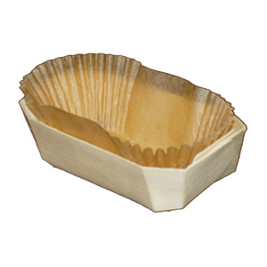 Panibois Bakeable Wooden Basket 4" x 2 3/8" x 1 3/8", Pack of 20 Pieces