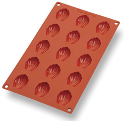 Flexible Bakeware Mini Madeleines 1.73 x 1.33 x .39 deep. 15 molds per sheet