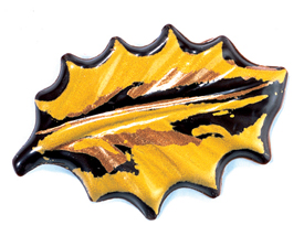 Chocolate Blister Holly Leaves. 90 Gold Leaves, 2" long