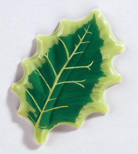 Chocolate Blister Holly Leaves. 90 Green Leaves, 2 long