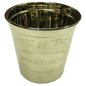 Cup for Jewish Ritual Hand Washing (with Handles�See Picture in Product Description), Stainless Steel