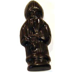 Chocolate Mold: Santa Claus, 110mmx40mmx10mm deep. 6 cavities (3 Back & 3 Front, Shown Here)