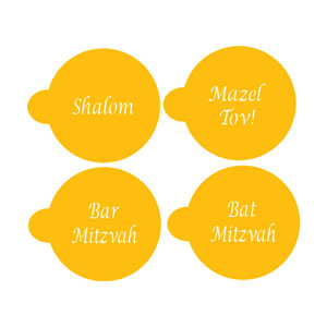 Designer Decorating Stencil Jewish Greetings, Letters for 2 