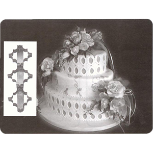 Fancy Diamond Quilting Marker with Flower Insert-3-in-a-row, overall: 4-1/4" x 3-1/4"