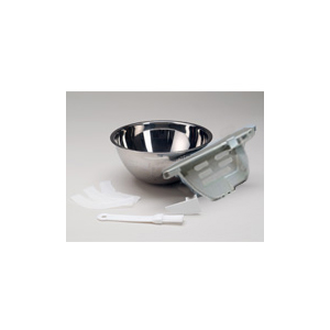 This kit includes a bowl, holey baffle, baffle clip, 3-pack of scrapers and a baffle brush.