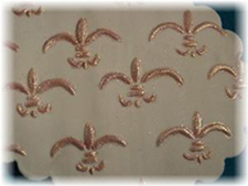 Fondant Rolling Pin, 24" Long x 1-1/4" Diameter. Fleur-de-Lys Design