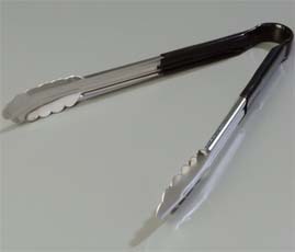 16" Color-Coded Tongs w/Slip-Resistant Sleeve, Black�Special Price; Quantity Limited