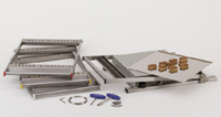 Confectionery Guitar Cutter. Made of Stainless Steel. Kit includes 5mm base with 4 platforms: 10mm, 15mm, 20mm, & 25mm