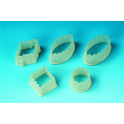Fat Daddio's 5-Piece Fluted Petit Four Nylon Cutter Set