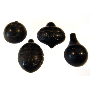 Polycarbonate Chocolate Mold: Christmas Tree Ornaments, 4 Shapes, 2 of Each