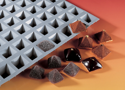 Elastomoule, Silicone Mold Mini Pyramid, 1 1/2" diameter x 1" height, 54 per sheet, CURRENTLY NOT IN STOCK